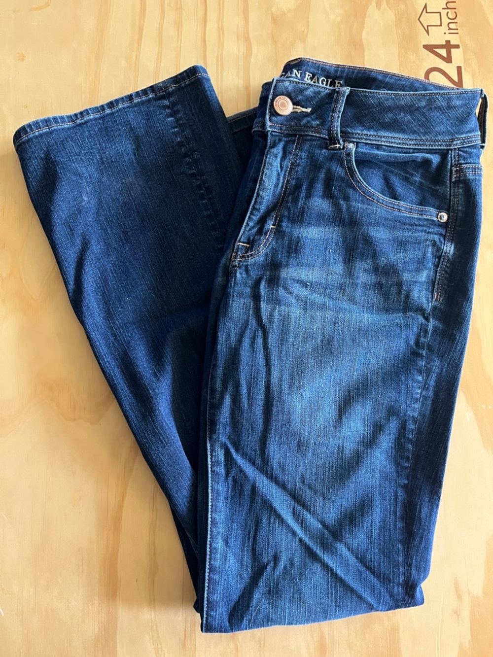 American Eagle Mid-Rise Dark Wash Bootcut Jeans